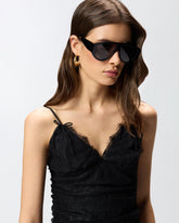 Floral lace top with shoulder straps - | Pinko