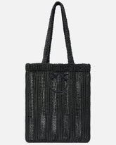 Easy Tote Bag medium shopper in raffia - | Pinko