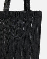 Easy Tote Bag medium shopper in raffia - | Pinko