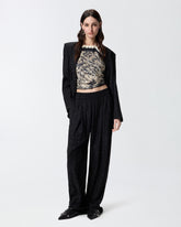 Cover-up top with snake print - | Pinko