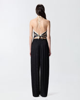 Cover-up top with snake print - | Pinko