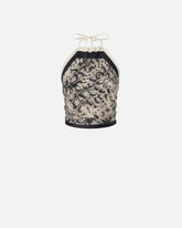 Cover-up top with snake print - | Pinko