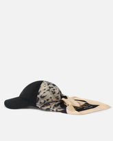 Baseball cap with animal print scarf - | Pinko