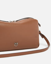 Medium crossbody Boston bag in new biker leather - | Pinko