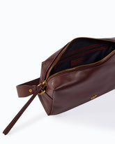 Mittlere Bauletto-Umhängetasche aus New Biker Leder - Dunkelrot | Pinko