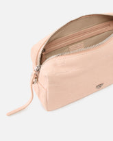 Mittlere Bauletto-Tasche aus Leder mit Krokoprint - Beige | Pinko