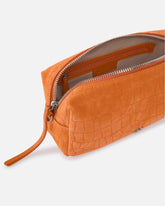 Mittlere Bauletto-Tasche aus Leder mit Krokoprint - | Pinko