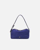 Medium crossbody bowler bag in crocodile-print leather - Purple | Pinko