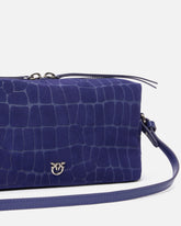 Mittlere Bauletto-Tasche aus Leder mit Krokoprint - | Pinko
