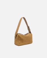 Medium crossbody bowler bag in crocodile-print leather - Beige | Pinko