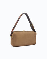 Medium crossbody Boston bag in spray-effect suede - | Pinko