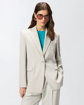 Fluid blazer with rear slit - Grey | Pinko
