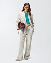 Fluid blazer with rear slit - Grey | Pinko