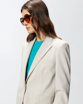 Fluid blazer with rear slit - Grey | Pinko