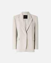 Fluid blazer with rear slit - Grey | Pinko