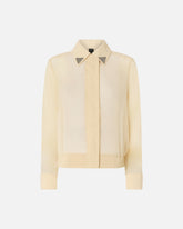 Halbtransparente Bluse mit Metallic-Details - | Pinko