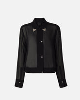 Semi-sheer shirt with metallic details - | Pinko