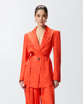 Kimonojacke aus floralem Jacquard - | Pinko