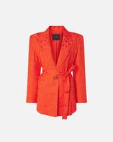 Kimonojacke aus floralem Jacquard - | Pinko