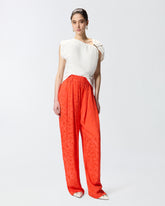 Hose aus floralem Jacquard - | Pinko