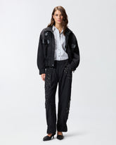 Hose im Loose Fit mit Schmuckstickerei - | Pinko