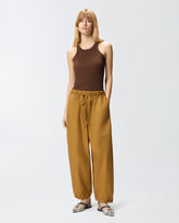 Weite Hose mit Bändchen - Orange | Pinko