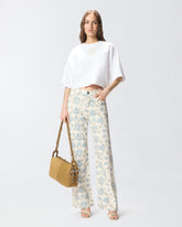 Cropped T-shirt with Love Birds embroidery - | Pinko