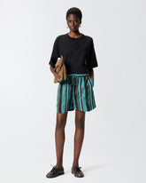 Cropped T-shirt with Love Birds embroidery - | Pinko