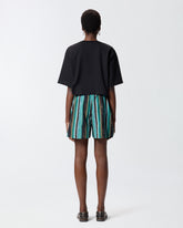 Cropped T-shirt with Love Birds embroidery - | Pinko