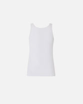 Ribbed vest top with Love Birds embroidery - White | Pinko