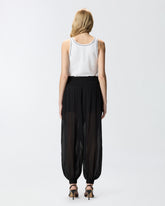 Ribbed vest top with Love Birds embroidery - | Pinko