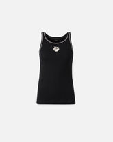 Ribbed vest top with Love Birds embroidery - | Pinko