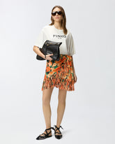 Kurzer Rock mit Fransen und Print Botanic Garden - | Pinko