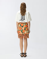 Kurzer Rock mit Fransen und Print Botanic Garden - | Pinko