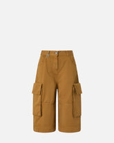 Cargo Bermuda shorts with rivets - | Pinko