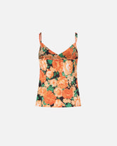 Ärmelloses Top mit Fransen und floralem Print - | Pinko