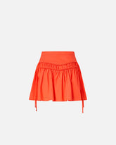 Short skirt with gathering and drawstring - | Pinko