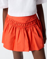 Short skirt with gathering and drawstring - | Pinko