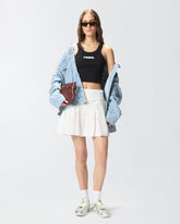 Short skirt with gathering and drawstring - | Pinko