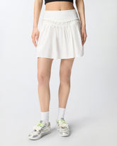 Short skirt with gathering and drawstring - | Pinko