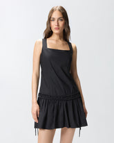 Short dress with gathering and drawstring - | Pinko