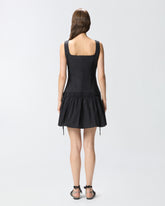 Short dress with gathering and drawstring - | Pinko