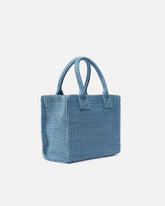 Kleiner Shopper Beach aus Bast mit Logo Love Birds - Hellblau | Pinko