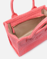 Kleiner Shopper Beach aus Bast mit Logo Love Birds - Pink Pinko | Pinko