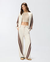 Sleeveless crop top with bands on the back - | Pinko