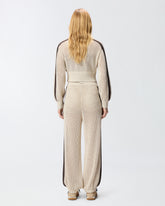 Openwork trousers with contrasting bands - | Pinko