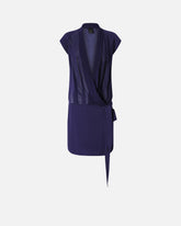 Short wrap dress with sheer details - | Pinko