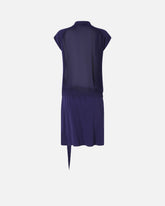 Short wrap dress with sheer details - | Pinko