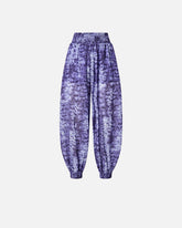 Wide-leg trousers with snake print - | Pinko