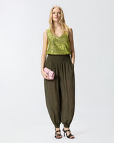 Semi-sheer balloon-fit trousers - | Pinko